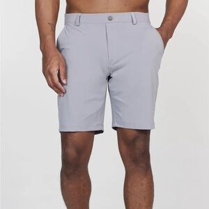 Men's Gray Flat Front Shorts